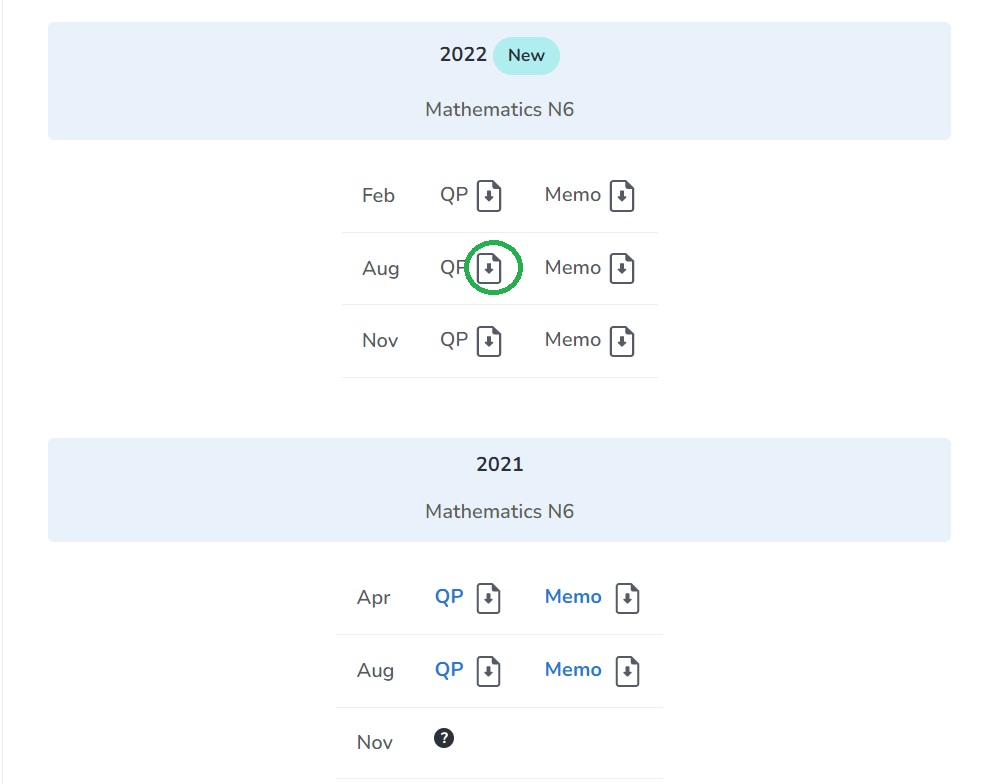 screenshot of how to download study material