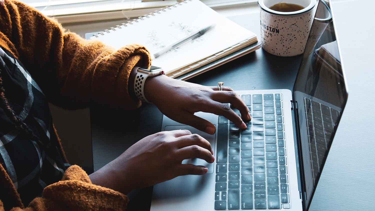 lady working on a laptop